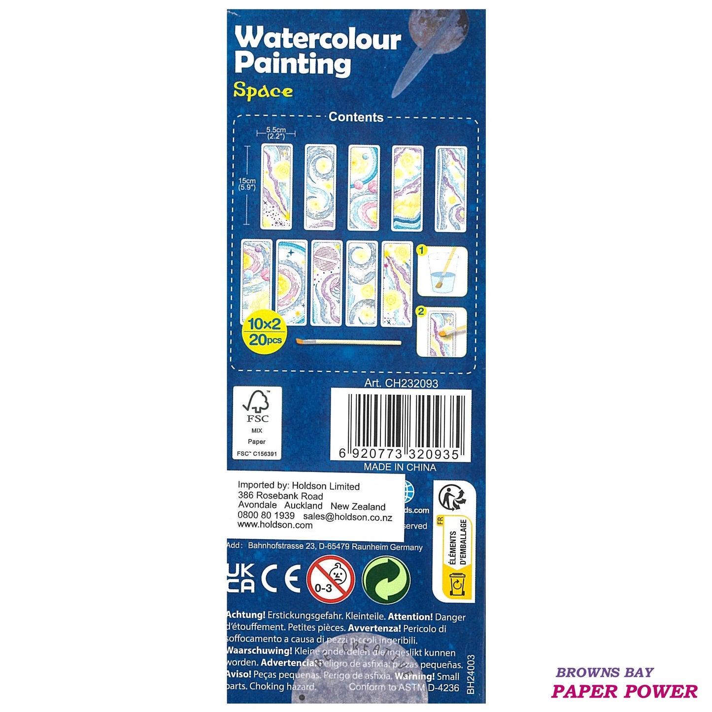 Avenir - Paint by Water - Bookmarks - Space