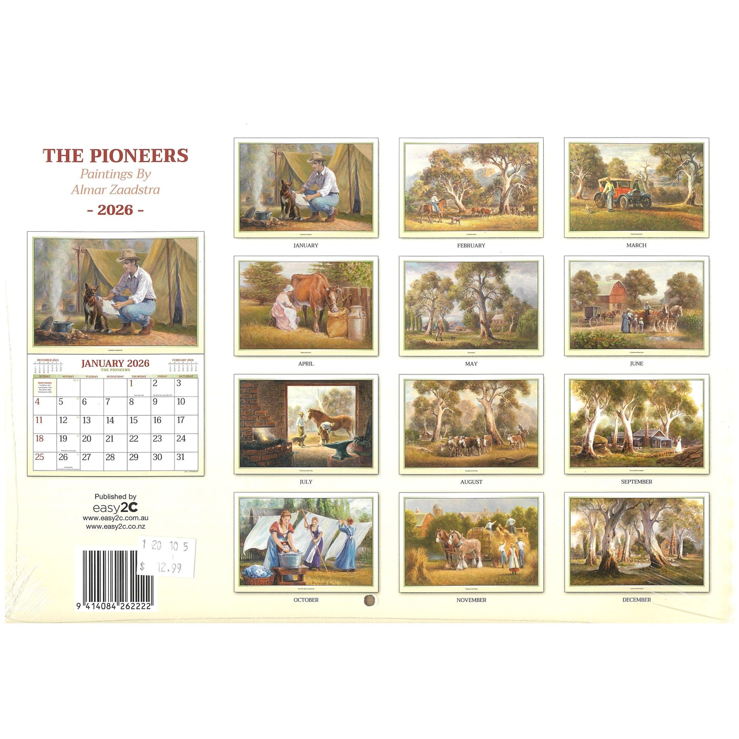 2026 Wall Calendar Pioneers