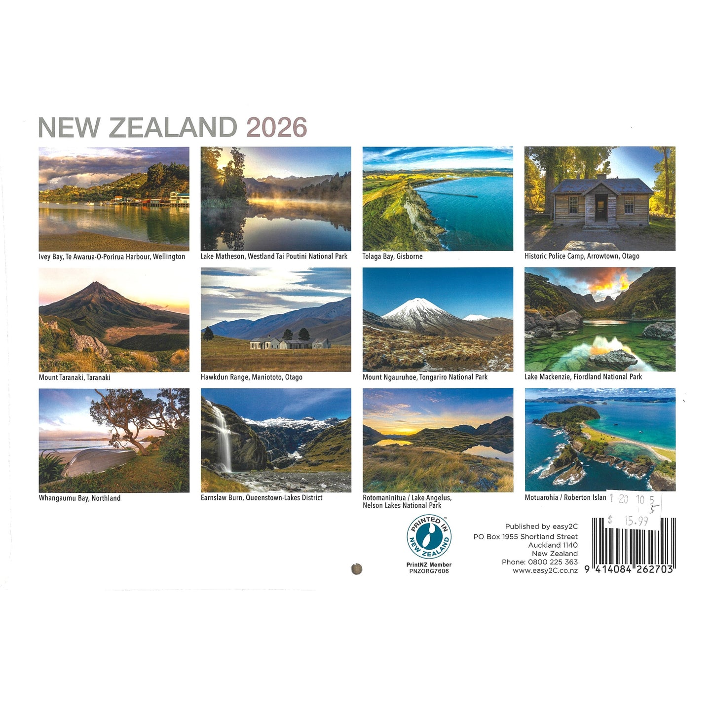 2026 Wall Calendar New Zealand
