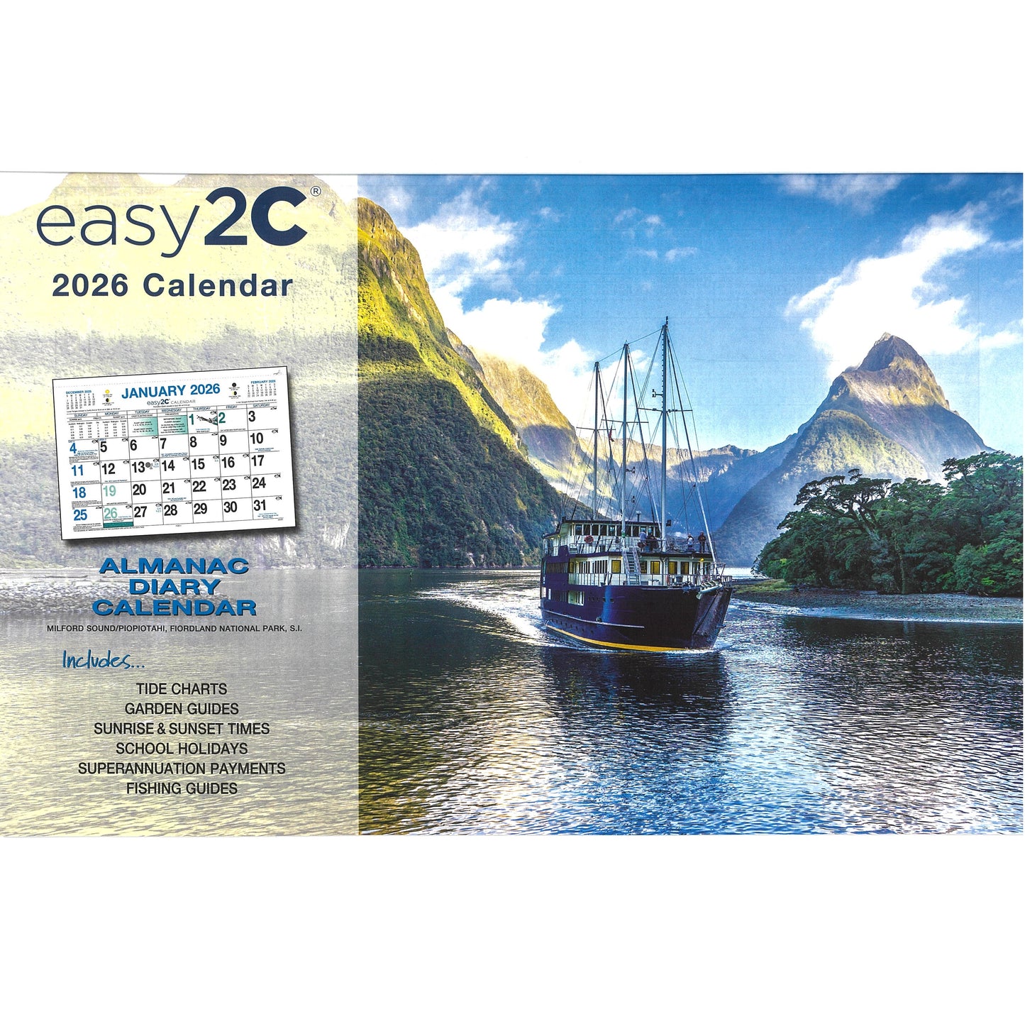 2026 Wall Calendar New Zealand Easy To See