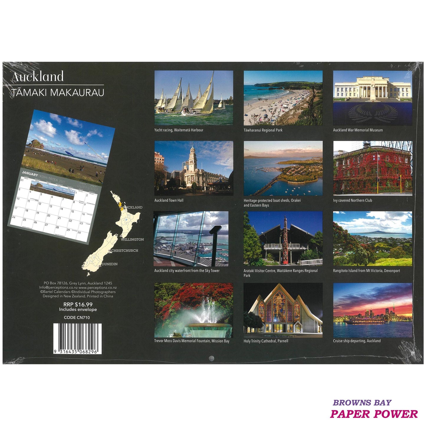 2027 Wall Calendar - Auckland / Tamaki Makaurau