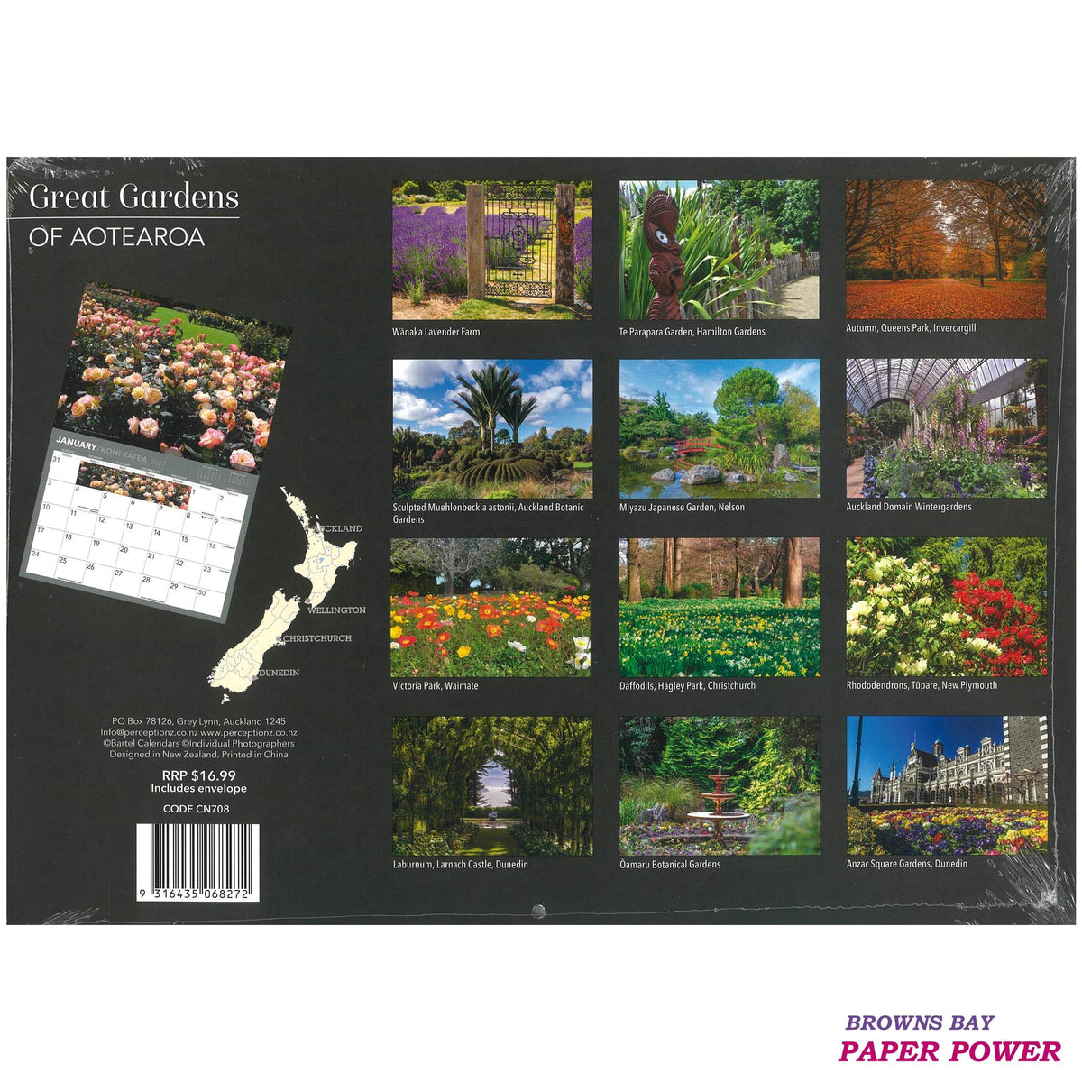 2027 Wall Calendar - Great Gardens Of New Zealand