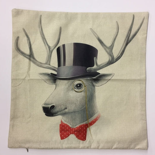Cushion Cover Portrait Gentleman Deer