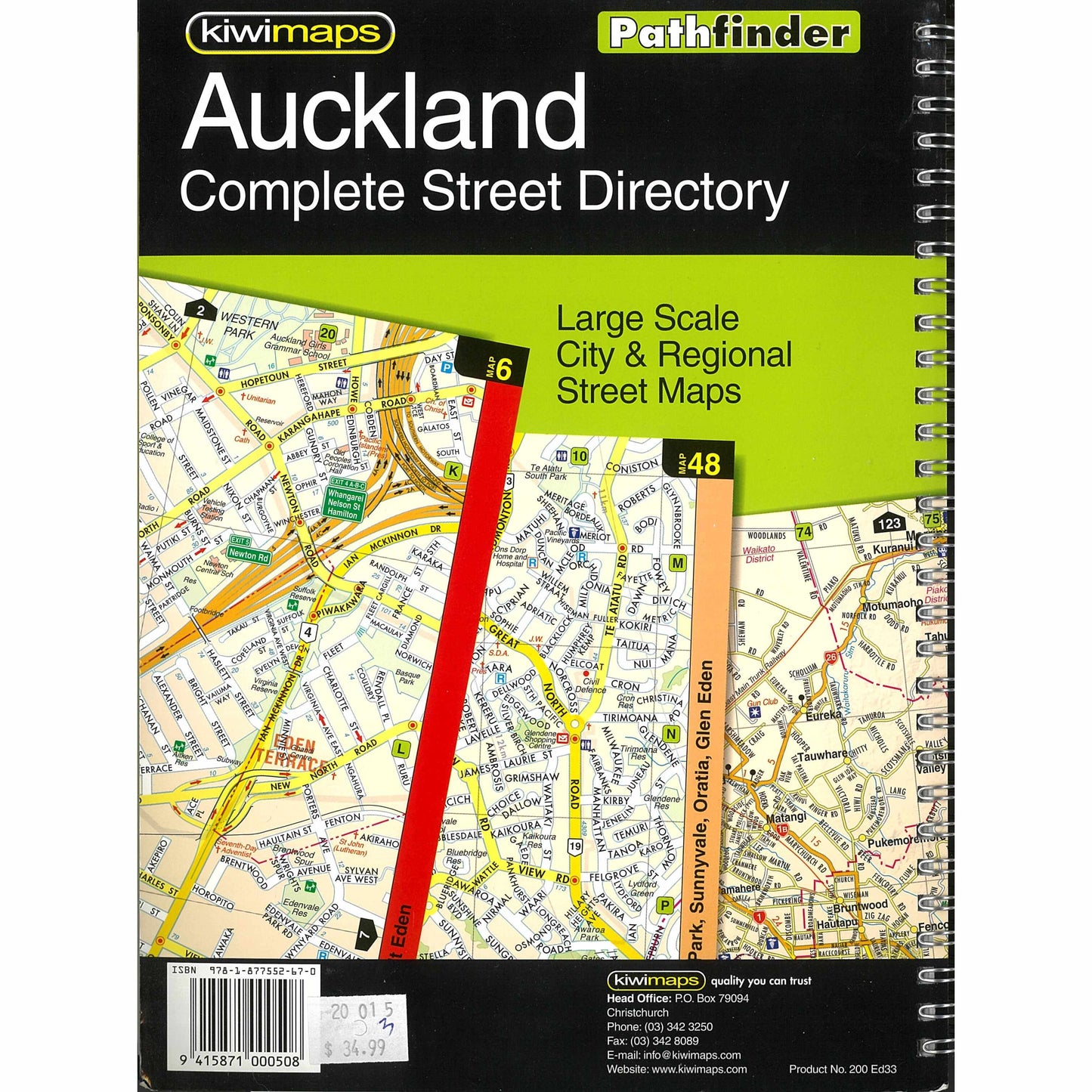 KIWIMAPS Auckland & 26 Regional Towns Pathfinder