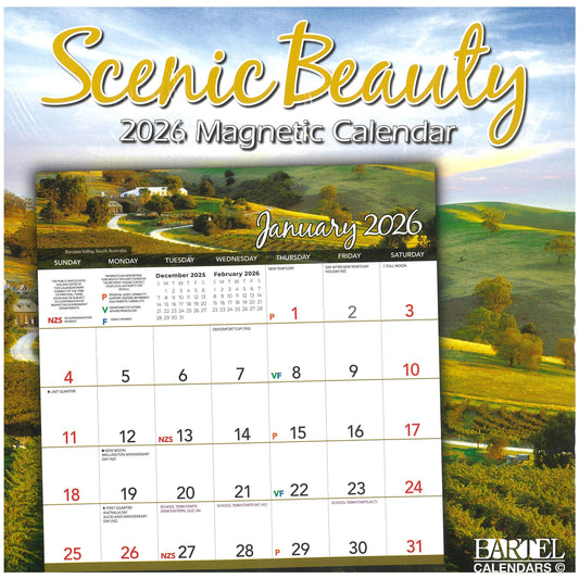 2026 Magnetic Wall Calendar - Scenic Beauty