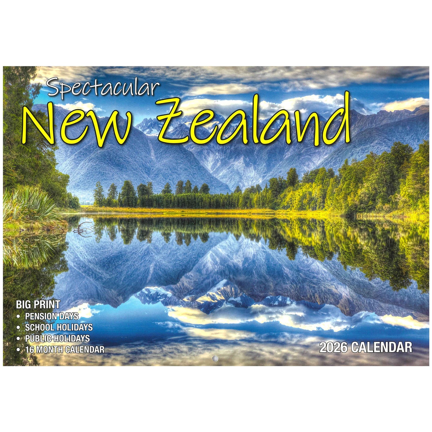 2026 Wall Calendar - Spectacular New Zealand
