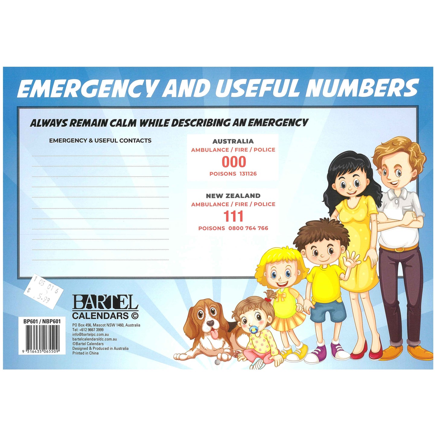 2026 Wall Calendar - Family Organiser