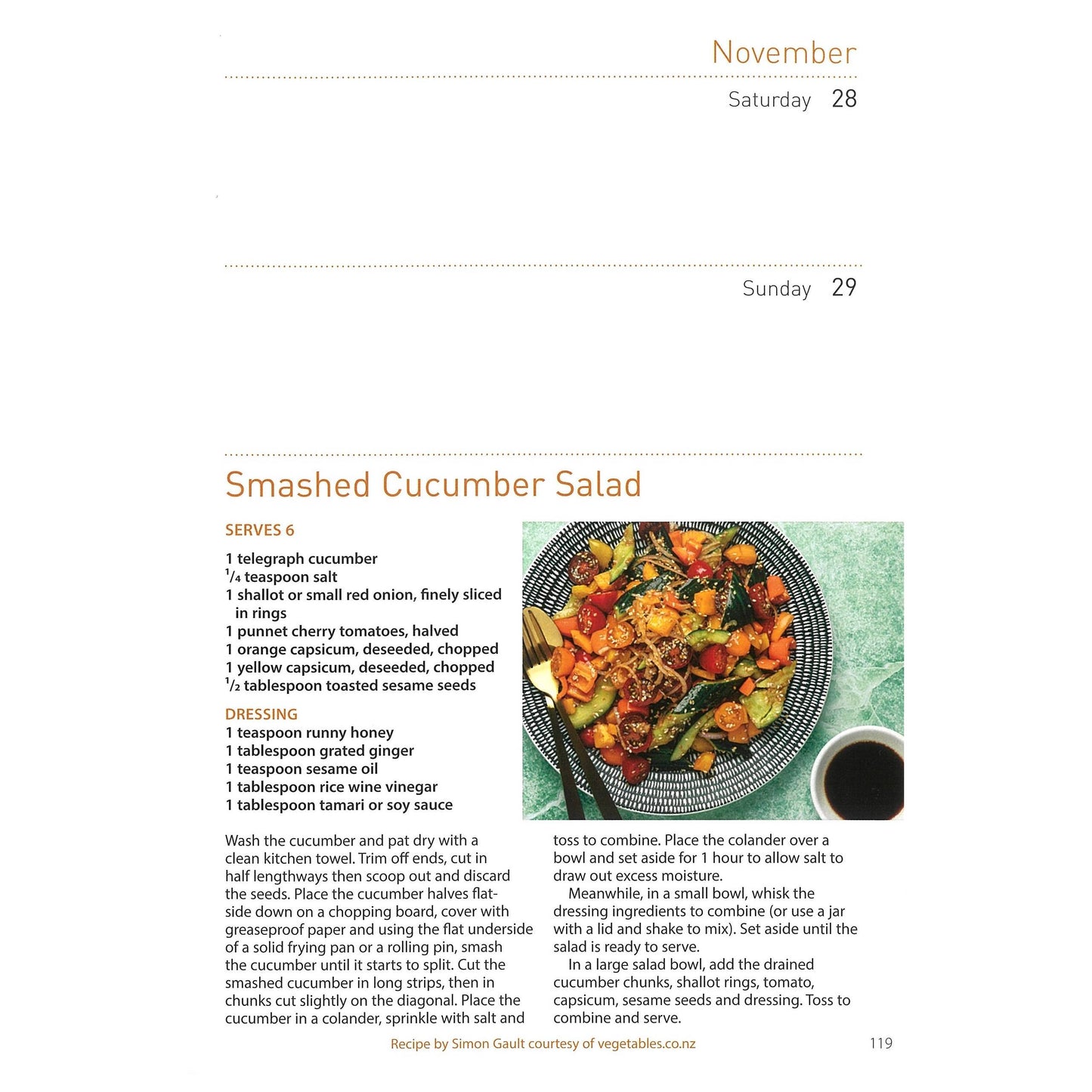 2026 New Zealand Home Diary With Recipes