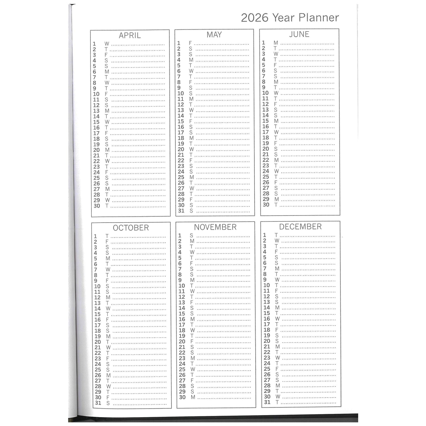 2026 A5 Diary Week to View - Wild Harmony
