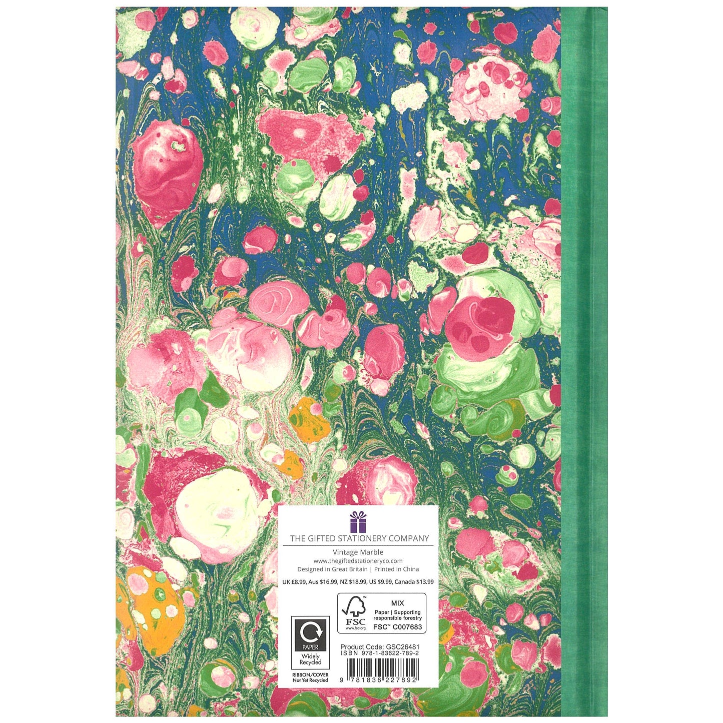 2026 A5 Diary Week to View - Vintage Marble