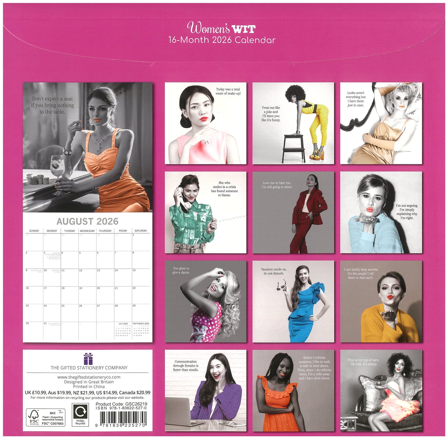 2026 Wall Calendar - Women's Wit