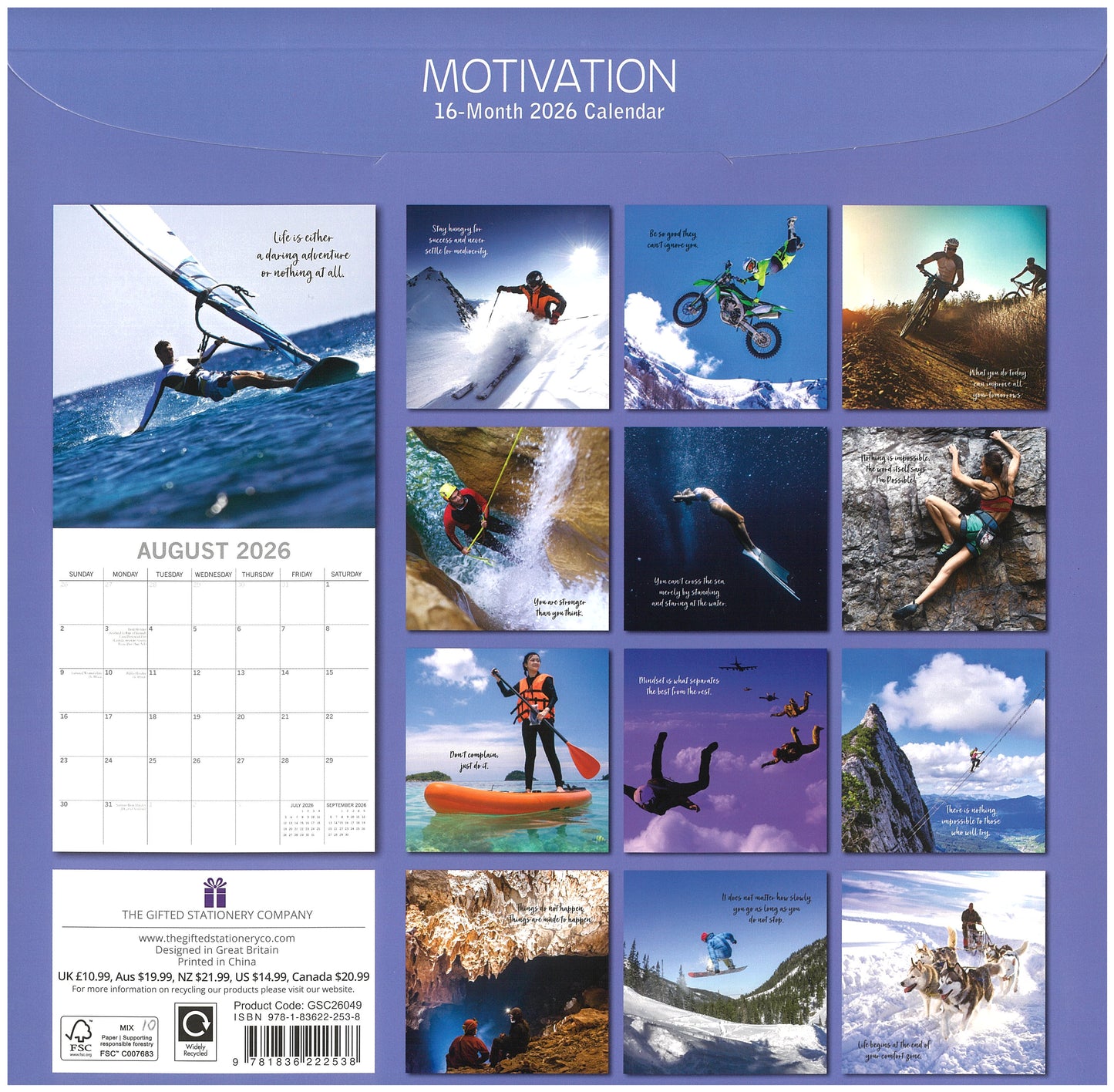 2026 Wall Calendar - Motivation
