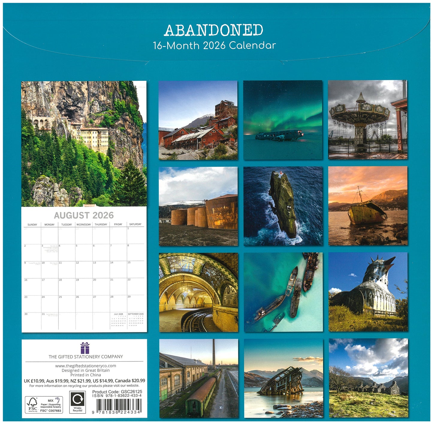 2026 Wall Calendar - Abandoned