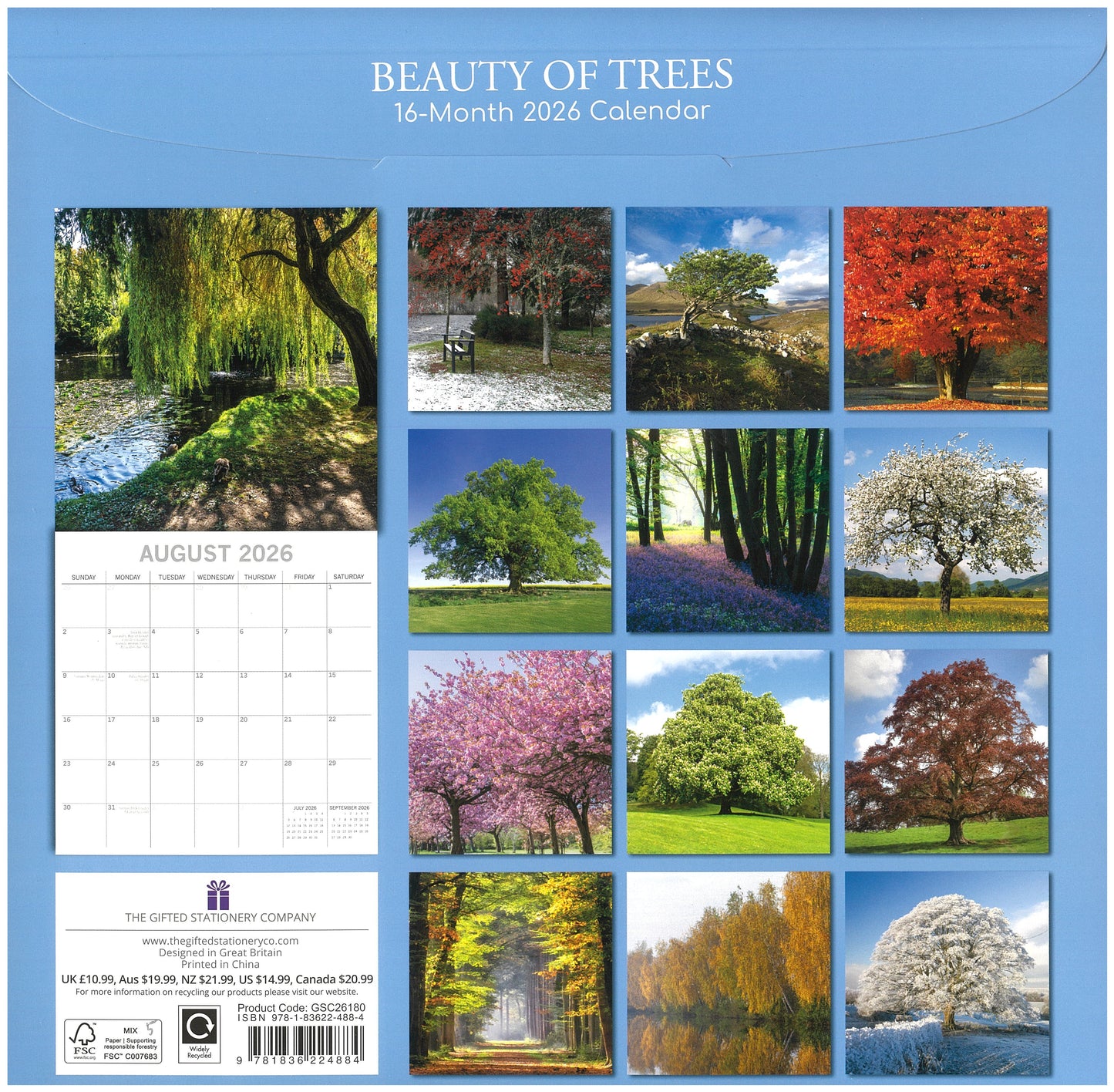 2026 Wall Calendar - Beautiful Of Trees
