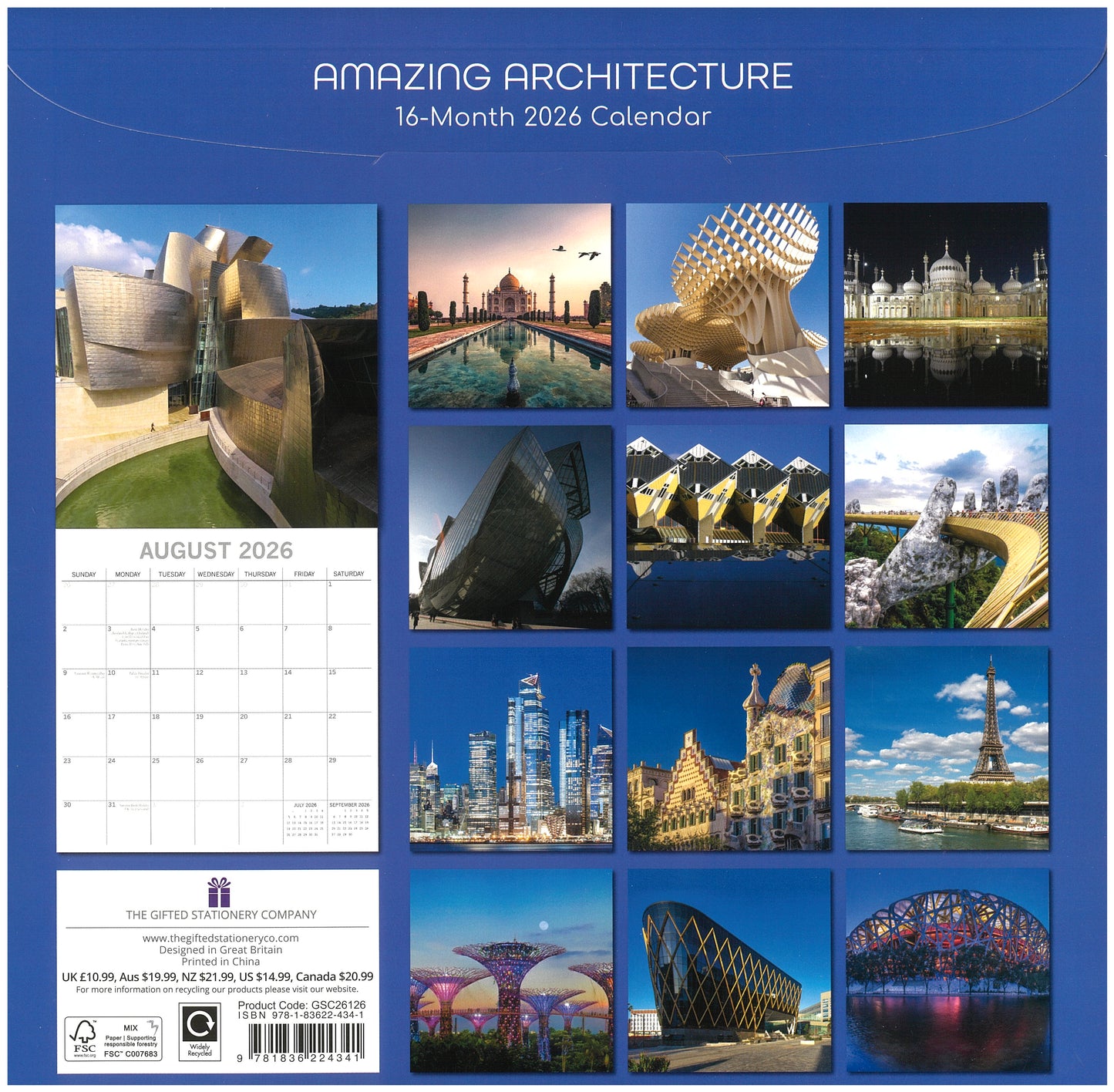 2026 Wall Calendar - Amazing Architecture