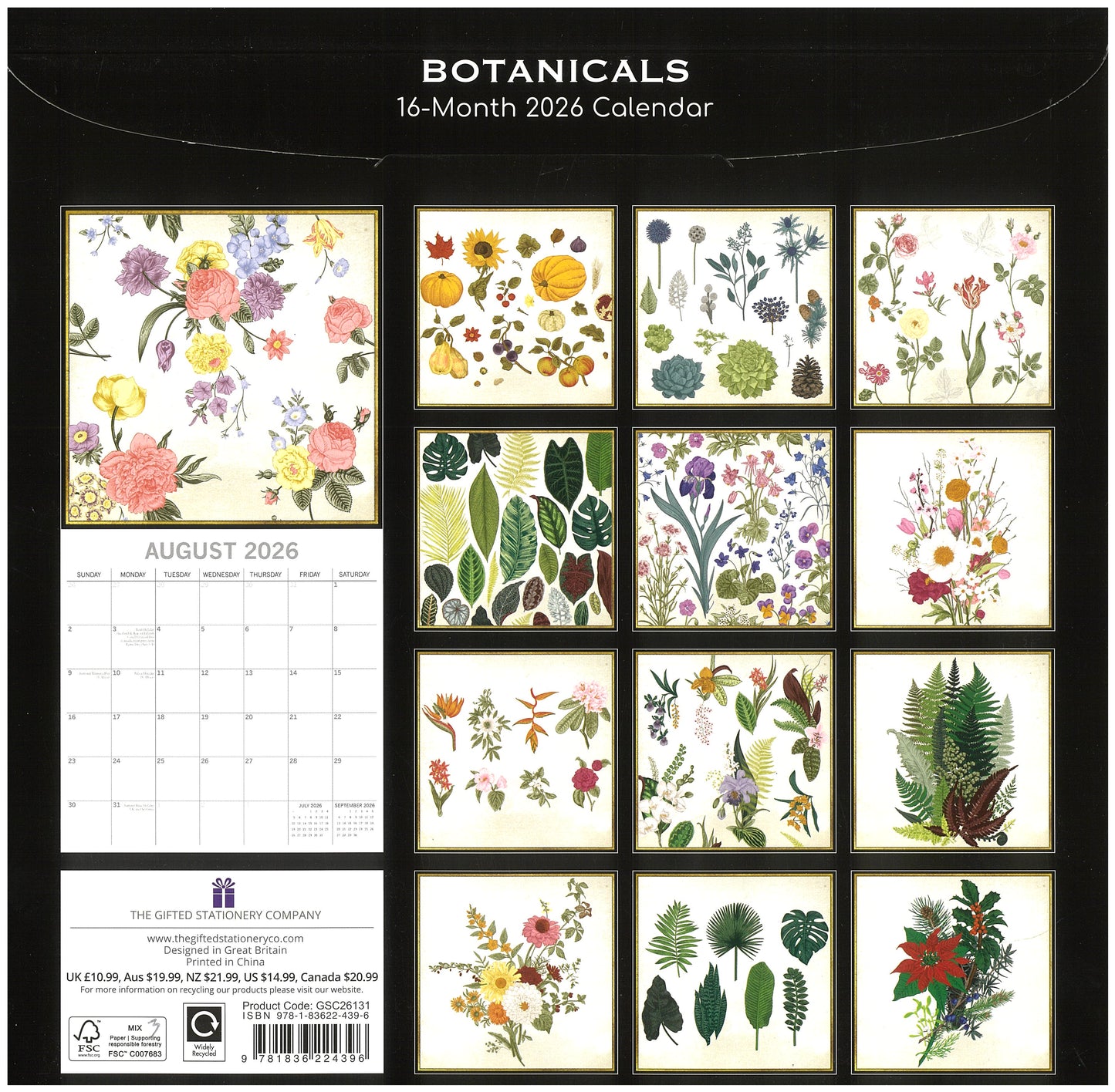 2026 Wall Calendar - Botanicals