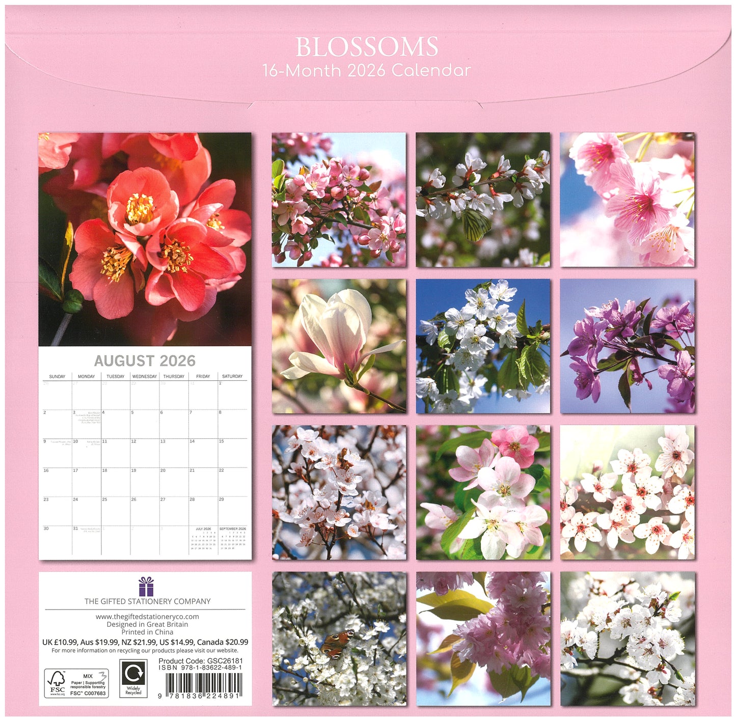 2026 Wall Calendar - Blossoms