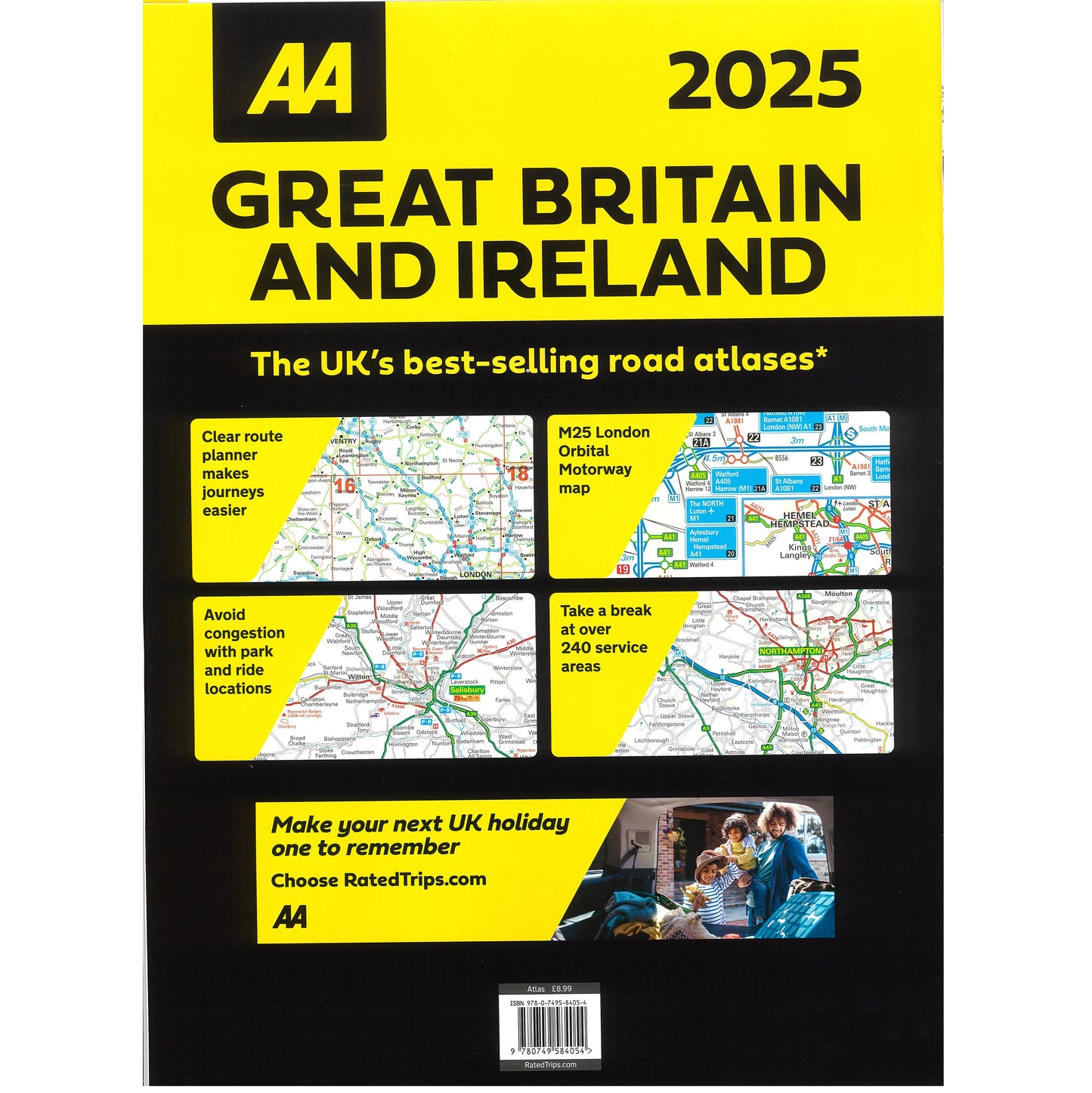 AA 2025 Road Atlas Great Britain and Ireland