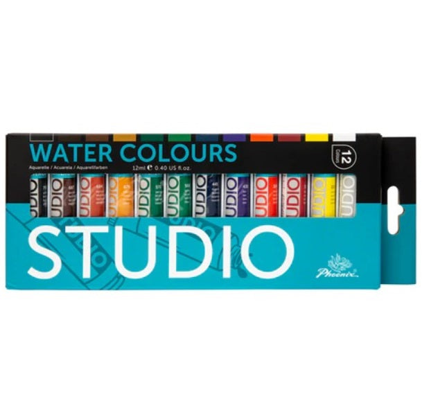PHOENIX WATERCOLOUR 12 x 12ml Sets