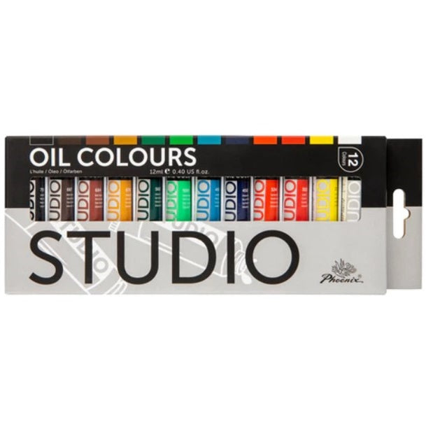 PHOENIX OIL COLOUR 12 x 12ml Sets