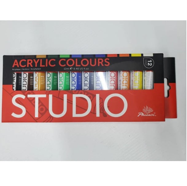 PHOENIX ACRYLIC COLOUR 12 x 12ml