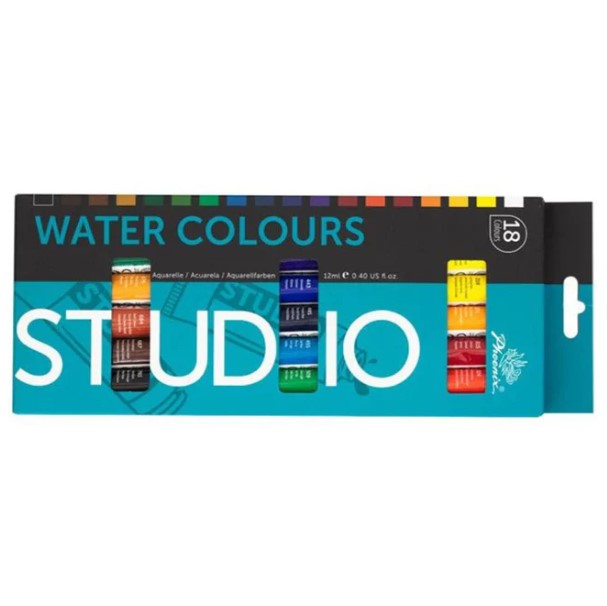PHOENIX WATERCOLOUR 18 x 12ml Sets