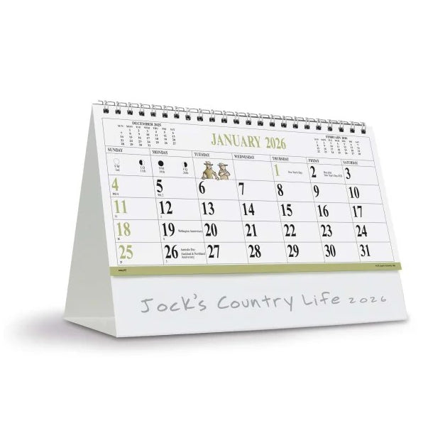 2026 New Zealand Desk Calendar Jock's Country Life