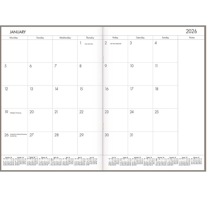 2026 Collins A4 Monthly Planner
