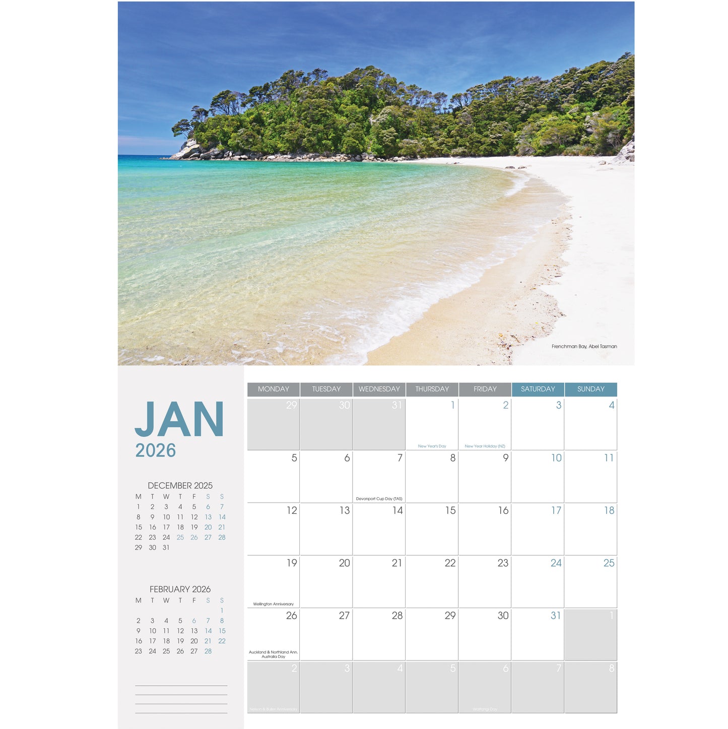 2026 Wall Calendar New Zealand
