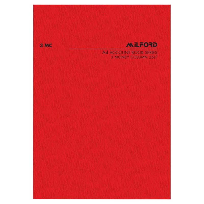 Milford A4 3 Money Column 26 Leaf Limp Analysis Book