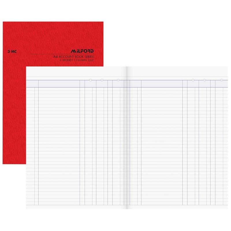 Milford A4 3 Money Column 26 Leaf Limp Analysis Book