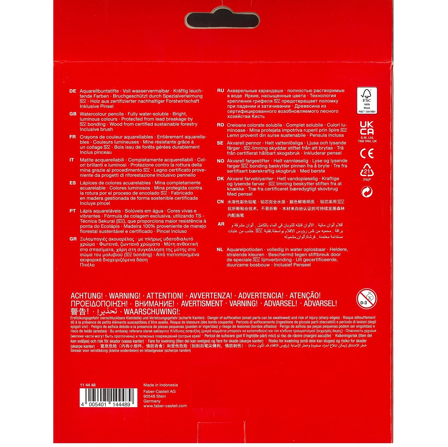 Faber-Castell Watercolour Pencils 48 Pack