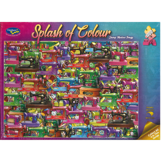 Jigsaw Puzzle 1000 Pcs Splash Of Colour - Sewing Machine Frengy