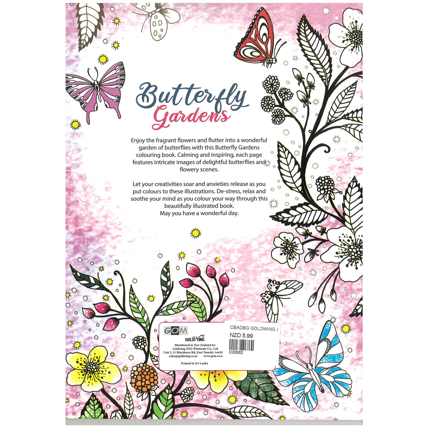 Colouring Books - Butterfly Gardens