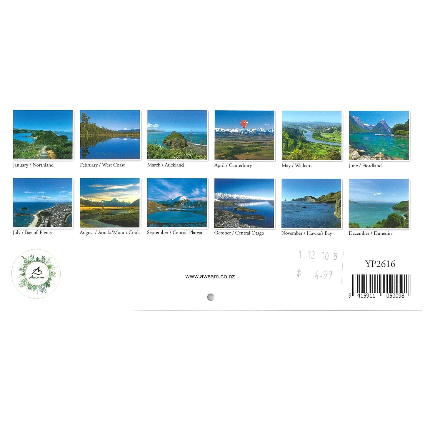 2026 Wall Calendar New Zealand Compact