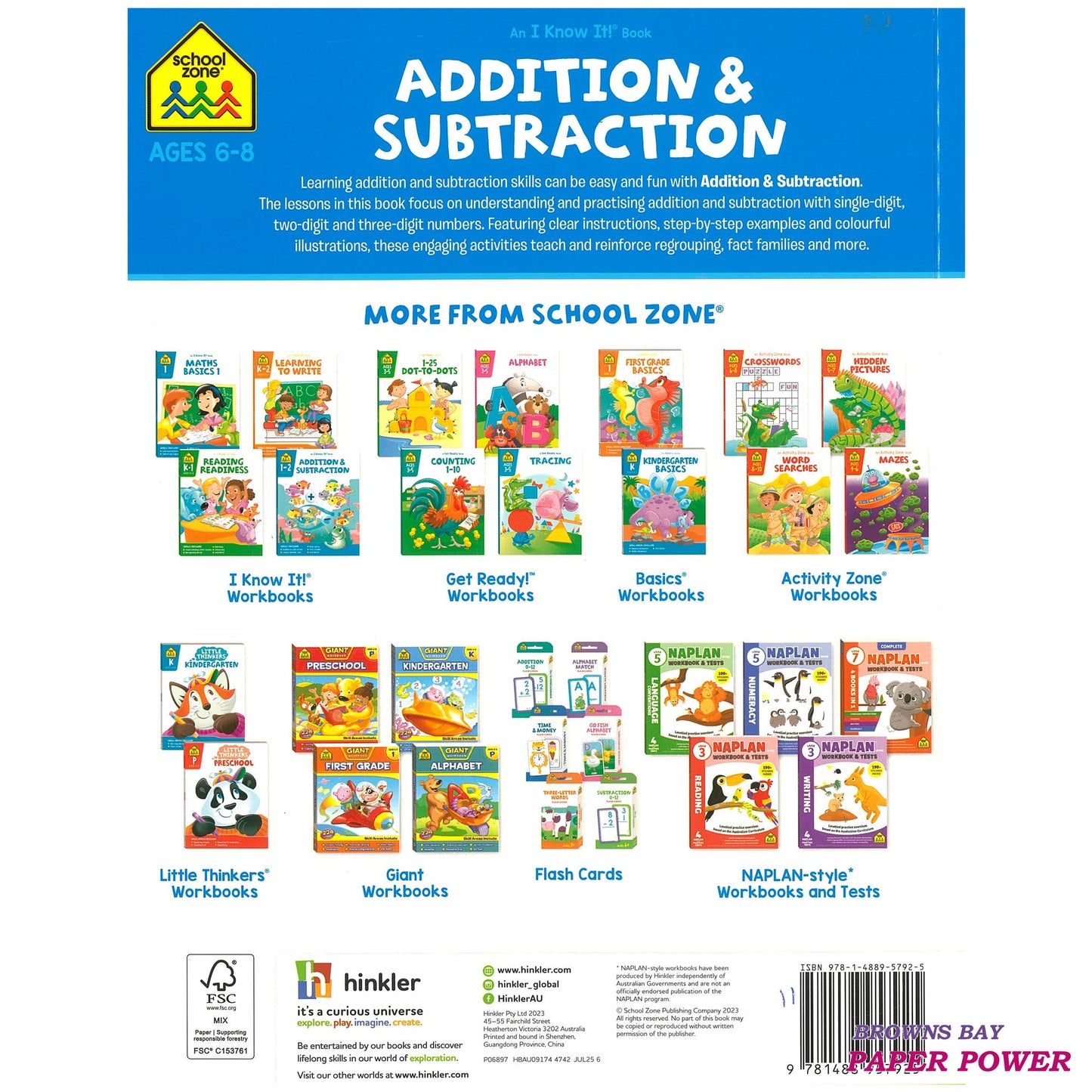 Addition & Subtraction - School Zone