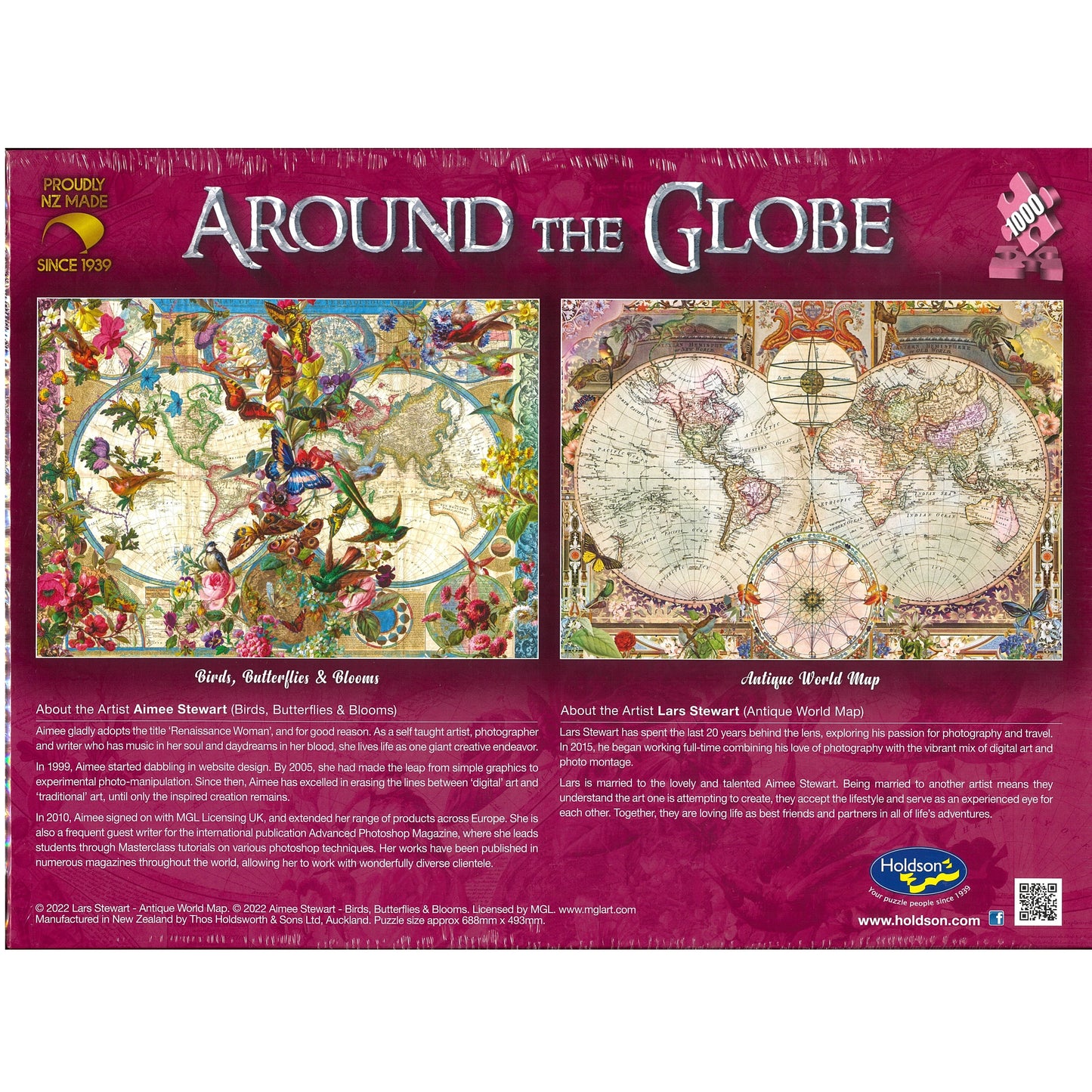 Jigsaw Puzzle 1000 Pcs Around The Globe - Birds, Butterflies & Blooms