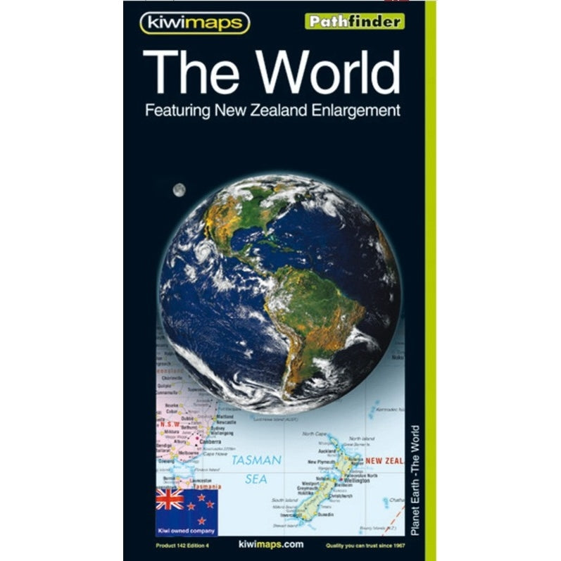 The World with New Zealand Enlargement Pathfinder Map 142