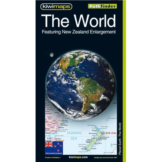 The World with New Zealand Enlargement Pathfinder Map 142