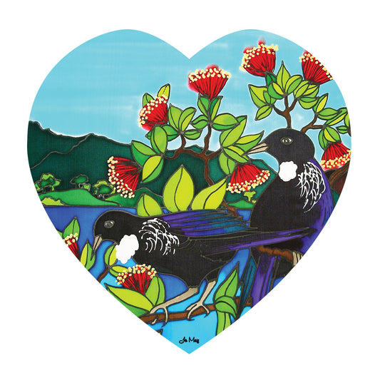 Jo May 3D Textured Ceramic Heart Wall Hanging - Tui