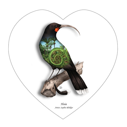 Sophie Blokker Ceramic Heart Wall Hanging with cork backing and cord - Huia