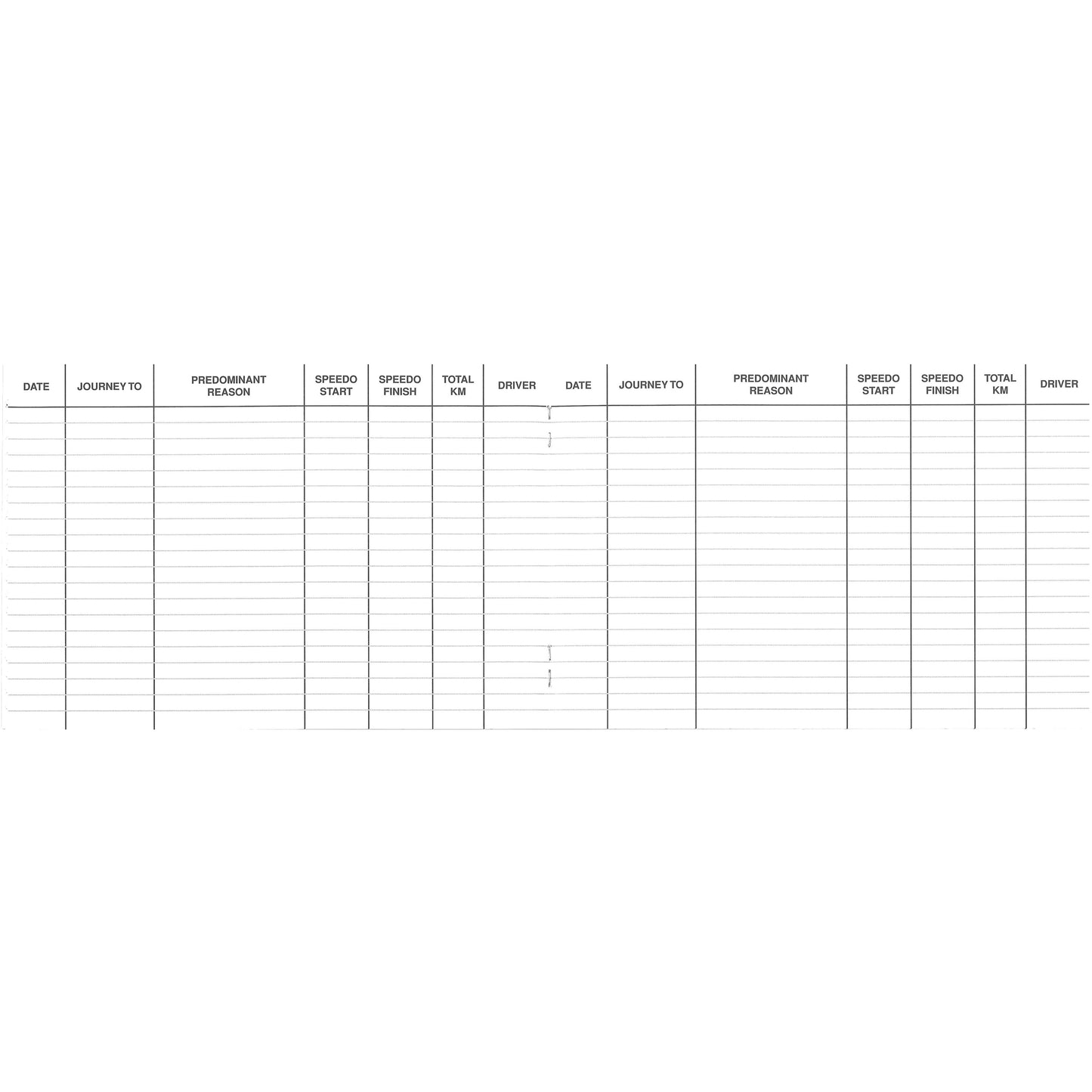 Goldfields Vehicle Log Book