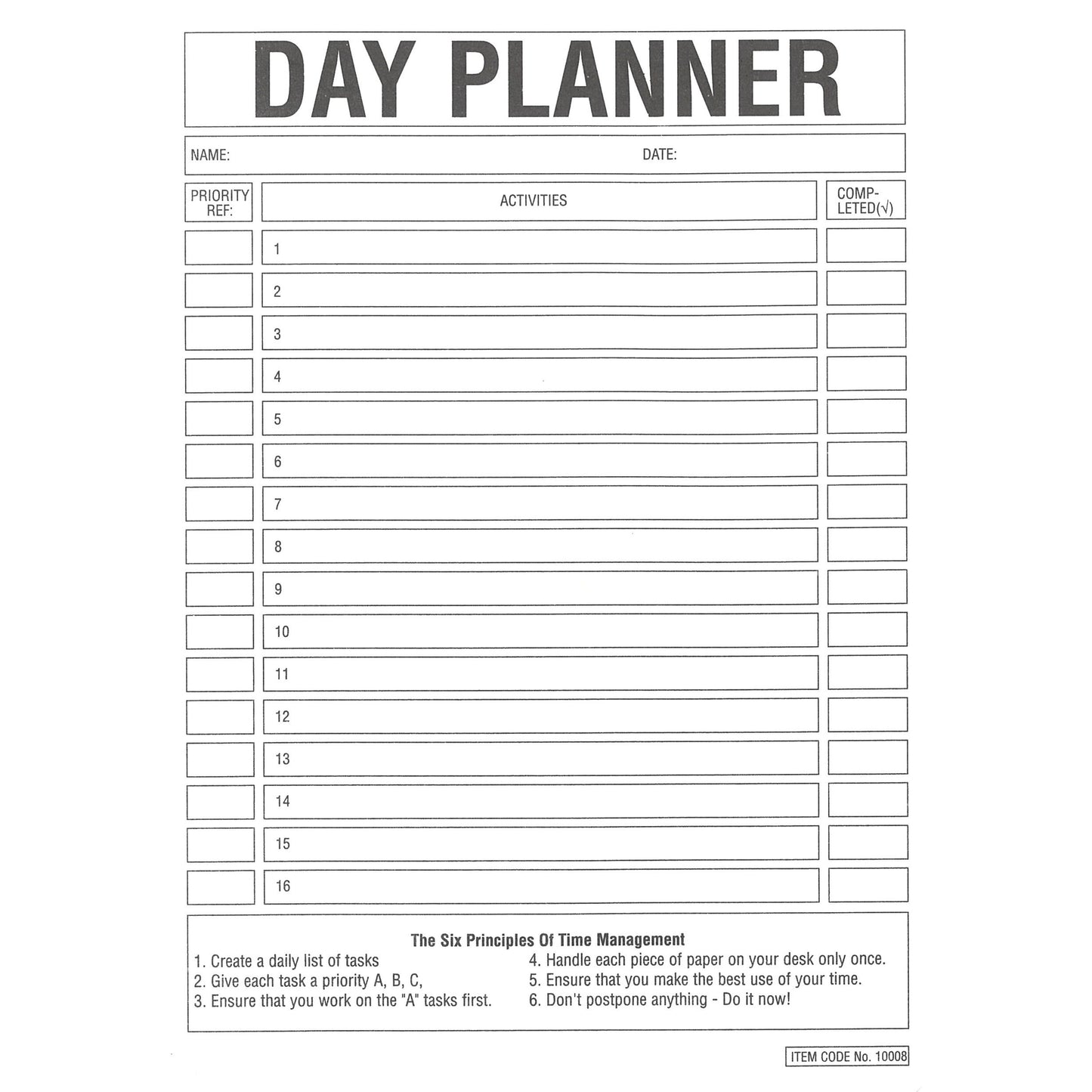 A5 Day Planner