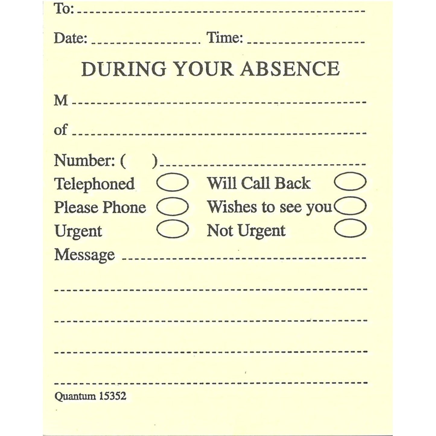 During Your Absence
