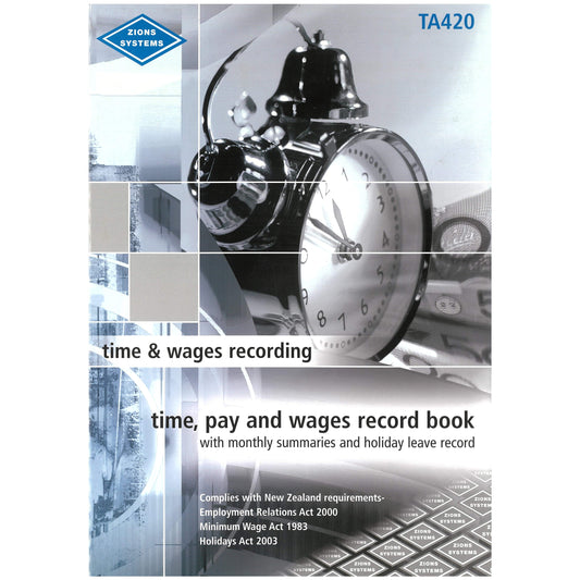 Time, Pay And Wages Record Book
