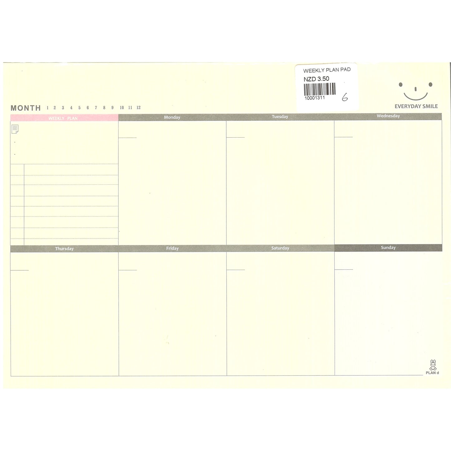 Weekly Plan Pad