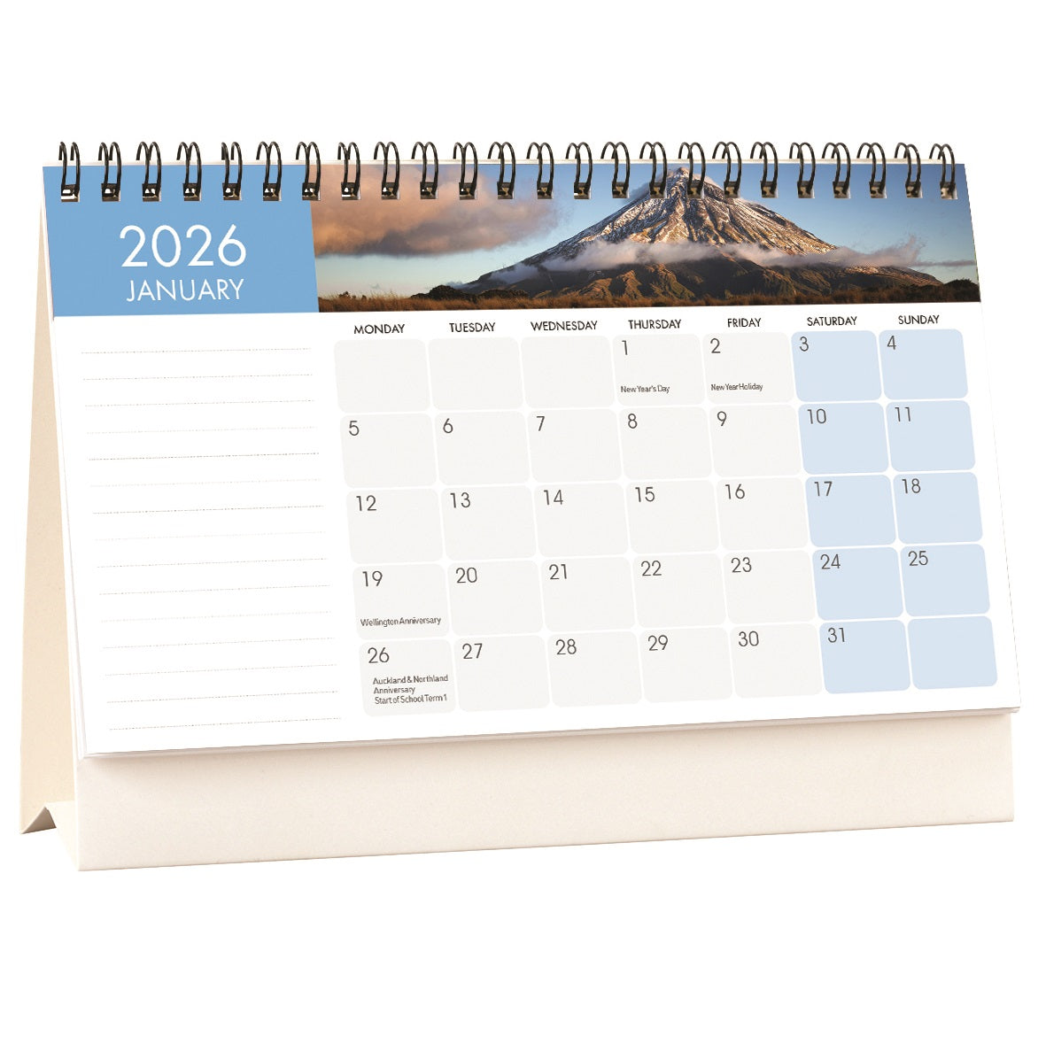 2026 New Zealand Desk Calendar