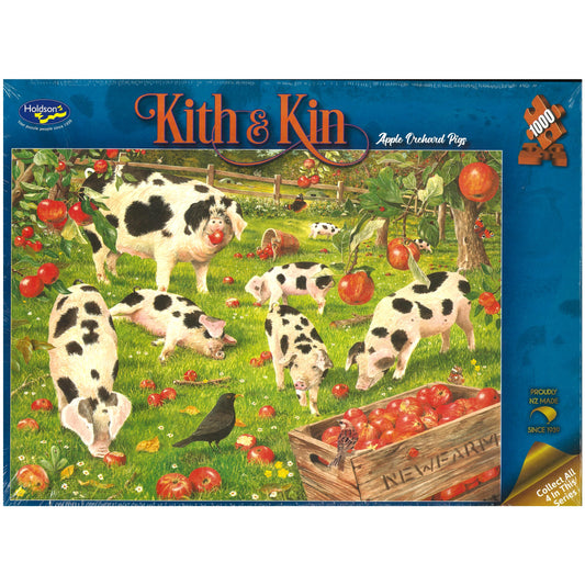 Jigsaw Puzzle 1000 Pcs Kith & Kin - Apple Orchard Pigs