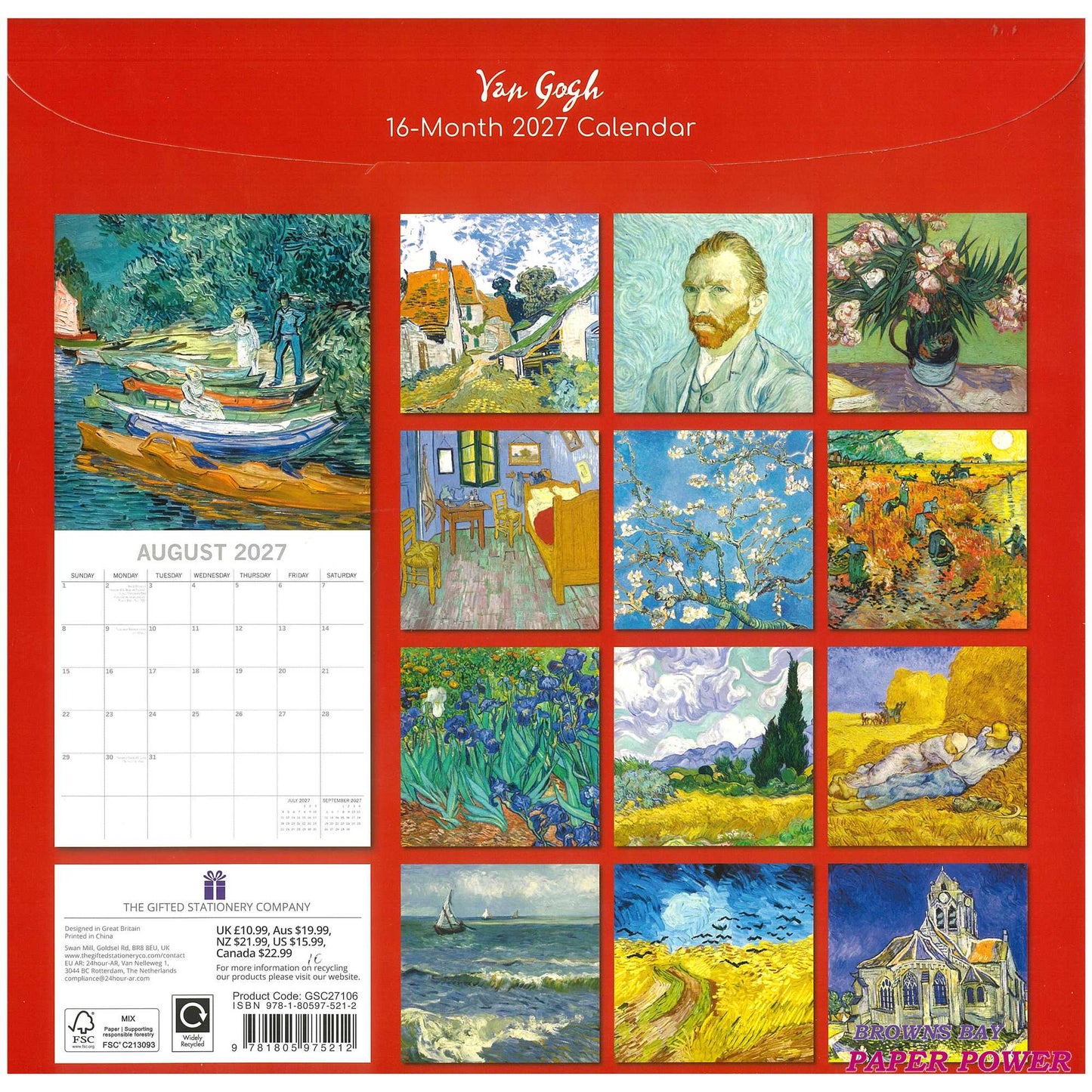 2027 Wall Calendar - Van Gogh