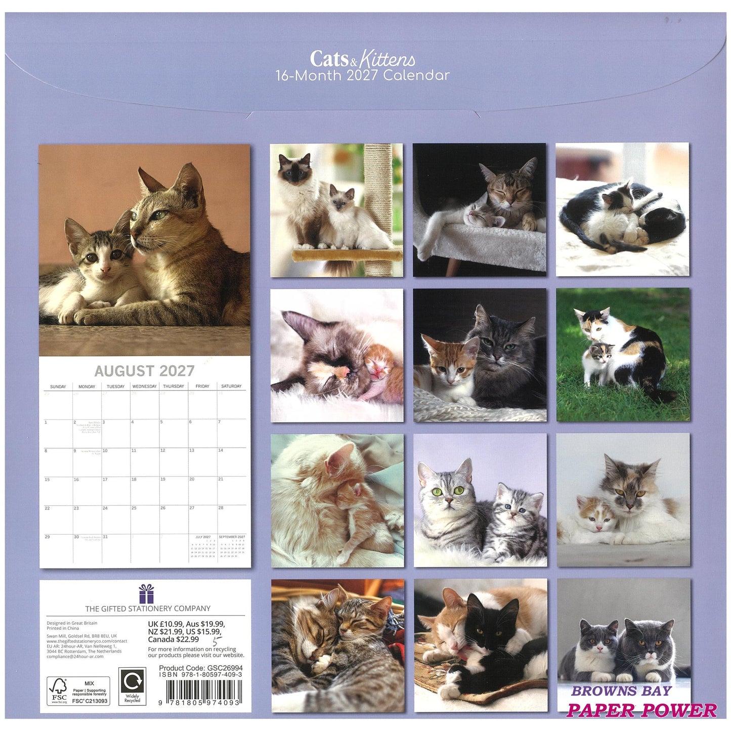 2027 Wall Calendar - Cats & Kittens